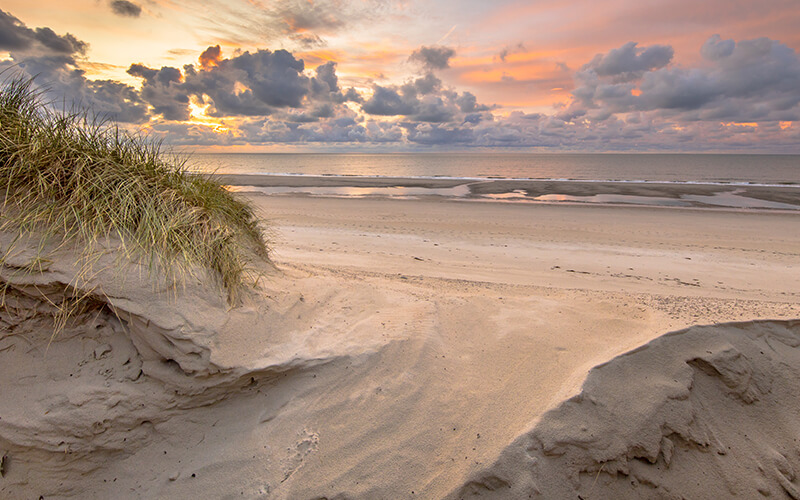 Getijden strand Texel